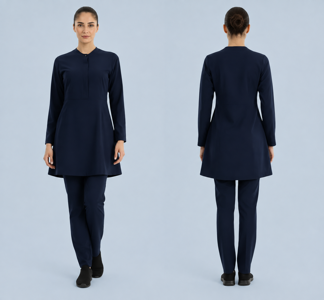 Stretch Zippered Hijab Suit
