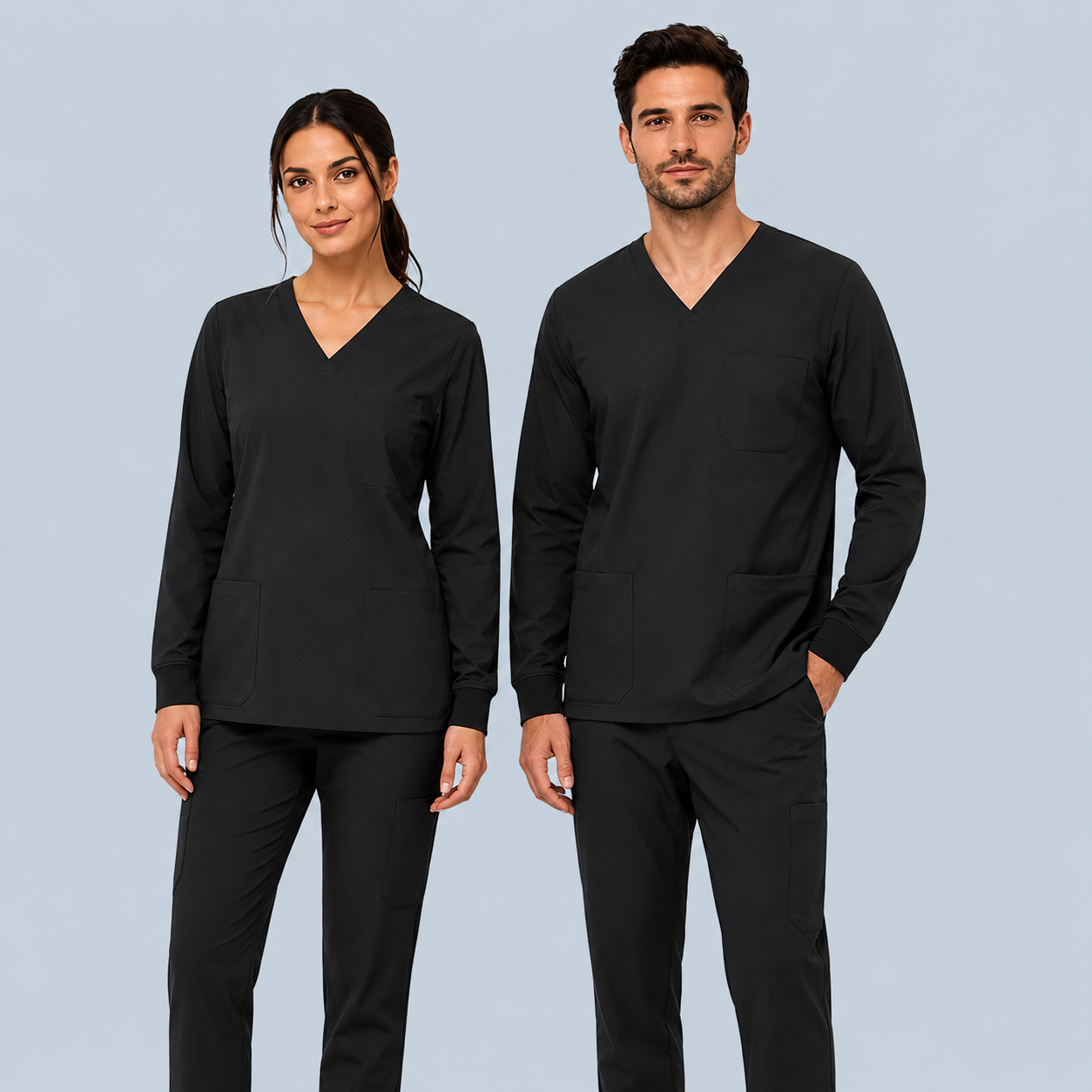 Long Sleeve Scrub Tops For Men and Women | Comfortable & Durable
